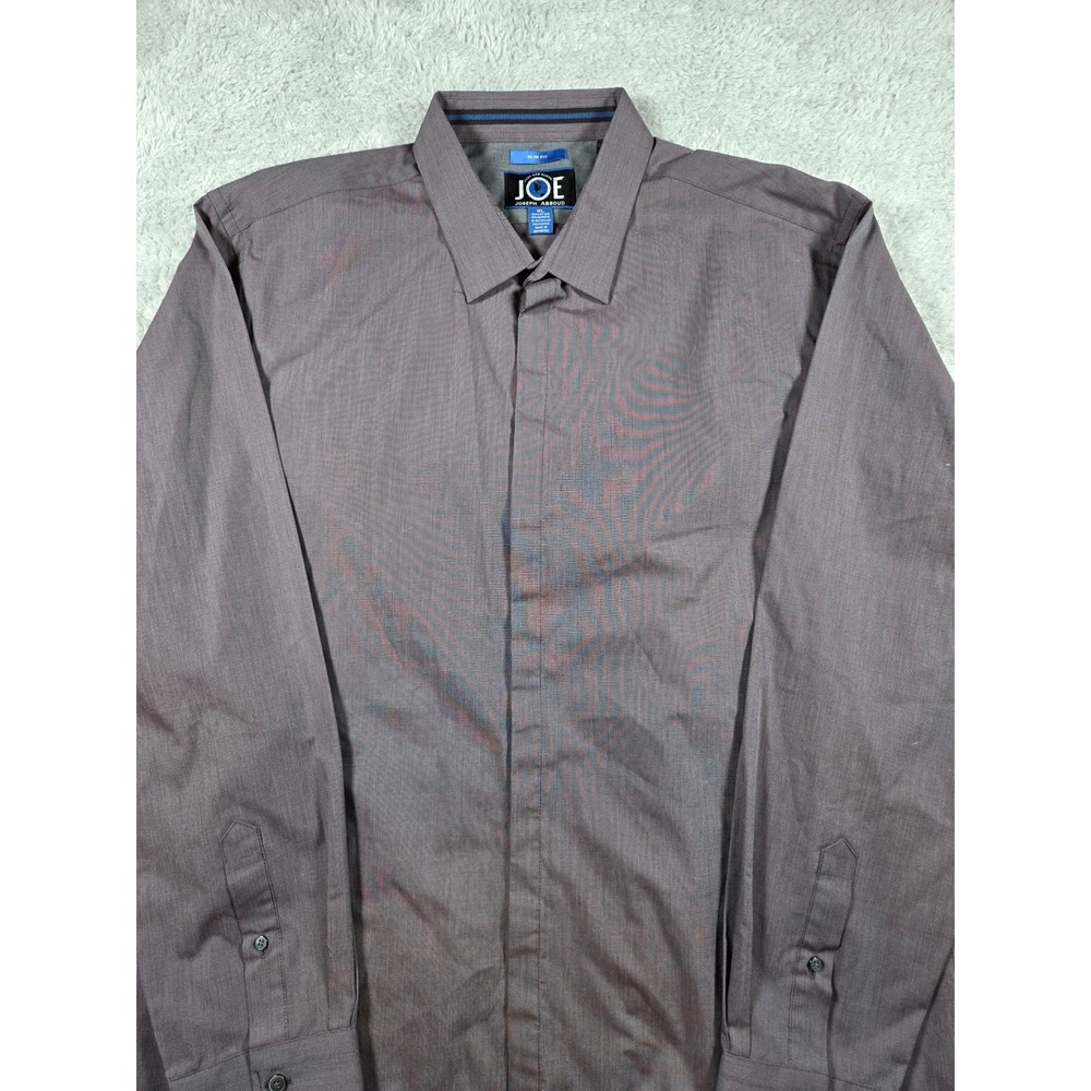 Joseph Abboud JOE Shirt‎ XL Plum Mens Slim Fit Long Sleeve Recycled Blend